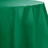 Emerald Green Round 82" Plastic Tablecover