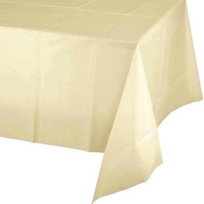 Ivory Rectangle 54"X108" Plastic Tablecover
