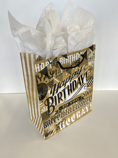 Kraft Happy Bday Gift Bag