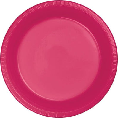 Hot Magenta 7" Round Paper Plate