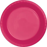 Hot Magenta 7" Round Paper Plate