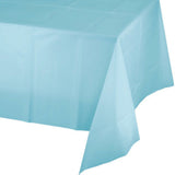 Pastel Blue Rectangle 54"X108" Plastic Tablecover