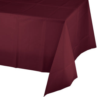 Burgundy Plastic Rectangle Tablecover 54"x108"