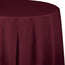 Burgundy Round Plastic Tablecover 82