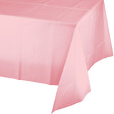 Classic Pink Plastic Rectangle Tablecover 54"x108"