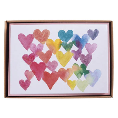 "Rainbow Hearts" Boxed Cards